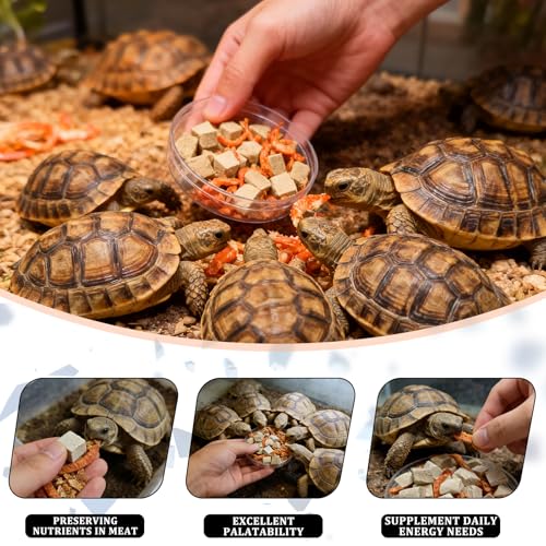 Freeze-Dried Chicken, Duck & Krill for Turtles, Cats & Dogs | 3 oz Canister | Protein-Rich Diet for Aquatic Turtles, Sensitive Stomach Pets & Skin Health (3 oz)