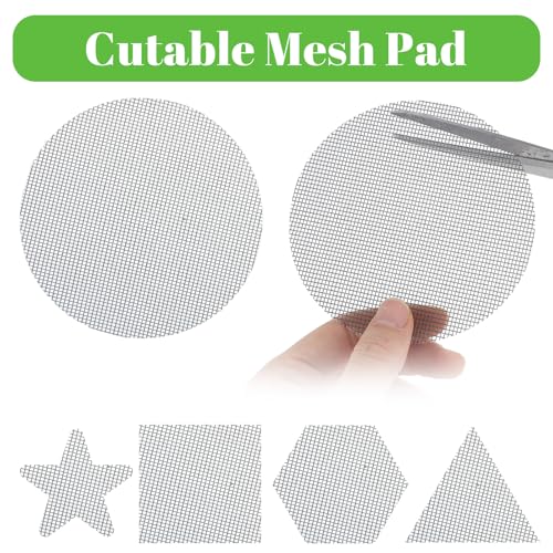 150Pcs Pot Inserts for Planters, 3.94/2.95/1.97 Inch Round Bonsai Mesh Screen/Plastic Mesh Sheet, Reusable Flower Pot Hole Meshes, Prevent Soil Loss, Succulents