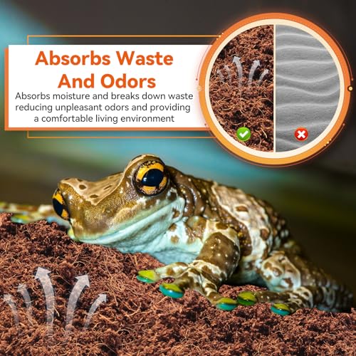 6 Pack Coconut Fiber Substrate, Natural Coco Coir Reptile Bedding | Reptile Substrate for Tortoises, Snakes, Hermit Crabs, Bearded Dragon and Turtles, Bioactive Terrarium Soil & Plant Substrate - color: 6 Pack