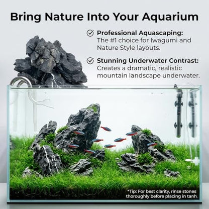 HAELFMRI Seiryu Rocks 11lb Dragon Stone for Aquarium, Natural Rocks for Fish Tank Landscaping, Decorative Hardscape Stones for Freshwater Prawn, Reptile Terrariums and Amphibian Enclosures (3-7 Inch)