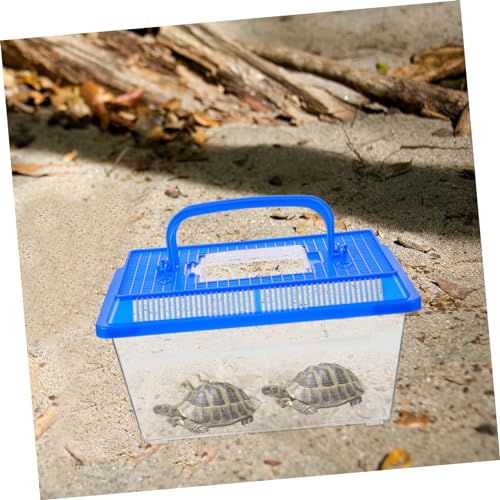 Household Turtle Habitat Tank Reptile Transport Box for Feeding and Observation Turtle Aquarium