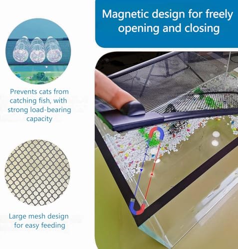 Magnetic Fish Tank lid Cover Keep Fish from Jumping Out