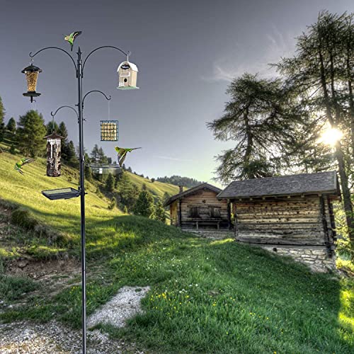 Ashman Premium Bird Feeding Station Kit, 22" Wide x 92" Tall (82" Above Ground Height), A Multi Feeder Hanging Kit and Bird Bath for Attracting Wild Birds
