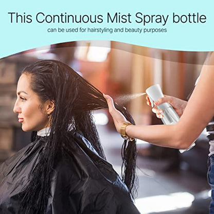 BeautifyBeauties Hair Spray Bottle – Ultra Fine Continuous Water Mister for Hairstyling, Cleaning, Plants, Misting & Skin Care (Black, 10.1 Ounces) - color: Black, size: 10.1 Ounces