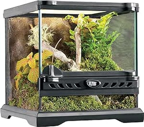 Exo Terra Glass Terrarium Kit, for Reptiles and Amphibians, Nano, 8 x 8 x 8 inches, PT2599A1 - size: 8 x 8 x 8 Inches