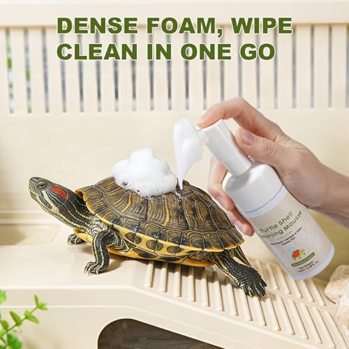 Reptile Cleaner Liquid - 100ml Gentle Moisturizing Reptiles Foaming Cleanser, 1Piece Hydrating Wash for Maintenance, Tropical Scent Pump with Soap Free Formula, Care Tool, Hygiene Mist for Tank