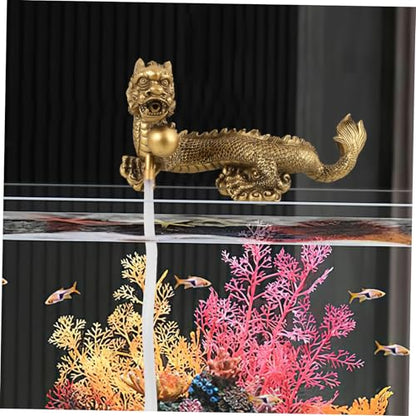 Chinese Dragon Waterfall Fountain Spitter Decoration for Aquariums Elegant Design Energy Efficient for Zen Garden and Fish Tank Accents