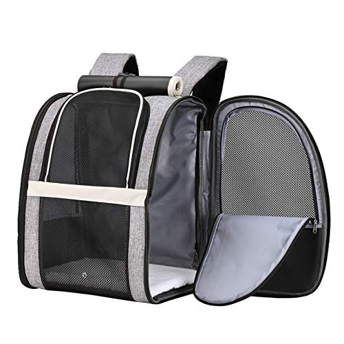 Texsens Innovative Traveler Bubble Backpack Pet Carriers for Cats and Dogs - color: Upgraded-Black