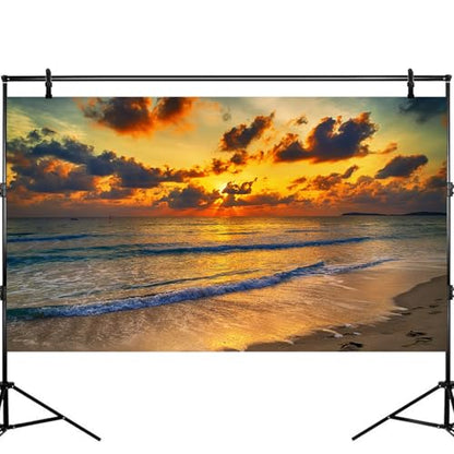Sunset Tropical Beach Aquarium Background Sunrise Ocean Seashore Fish Tank Background Ocean Seascape Terrarium Backgrounds Sunset Over the Seacoast Sea Waves Sand Reptile Tank Backgrounds 24x12in - color: Dark Brown, size: 24(W)x12(H)inches/ 60(W)*30cm(H)