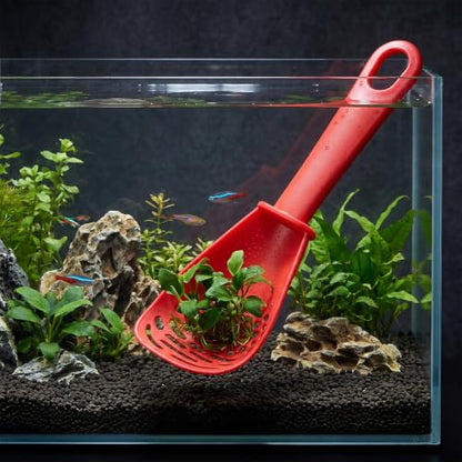2 Pcs Hamster Sand Bath Scoop Hamsters Cage Accessories Sifter Shovel | Plastic Litter Scooper Small Animal Litter Scoop Red White Plastic Mesh Scooper for Chinchilla Bearded Dragon Gerbil Reptile