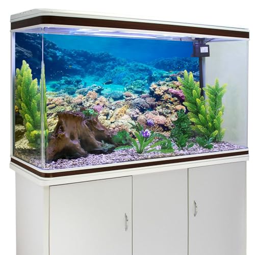 Aquarium Background Coral Tropical Undersea Fish Tank Backdrop 72x16 inches | AWERT Vivid Coral Reef Tropical Fish Print, Durable Polyester - size: 72 x 16 in