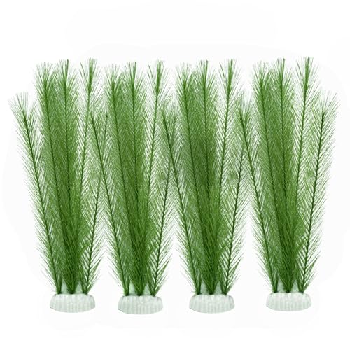 M2cbridge Plastic Fish Tank Plants Soft Silk Water Grass for Terrarium Simulate Plants and Aquarium Landscape(4pcs,12") - size: 4pcs,12"