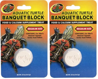 Zoo Med Aquatic Turtle Banquet Block, 0.5 Ounce (Pack of 2) - size: 0.5 Ounce (Pack of 2)