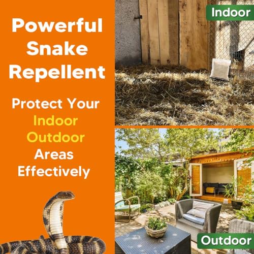 LEBMP Snake Repellent for Yard, Snake Away Repellent for Outdoors, Pet Safe Snakes Repellant, Garden Snake Deterrent, Keep Snakes Out of Backyard, Garage, House-8 Pouches - size: 1.2 Ounce (Pack of 8)