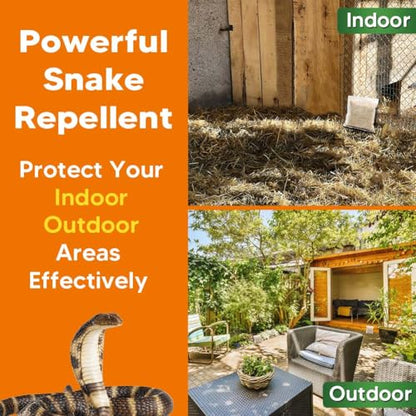 LEBMP Snake Repellent for Yard, Snake Away Repellent for Outdoors, Pet Safe Snakes Repellant, Garden Snake Deterrent, Keep Snakes Out of Backyard, Garage, House-8 Pouches - size: 1.2 Ounce (Pack of 8)