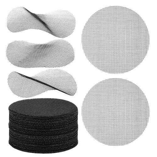 50pcs 4 Inch Flower Pot Hole Mesh Pad, Polyethylene Round Bonsai Mesh Drainage Screens Plant Pot Drainage Mesh Flower Pot Bottom Mesh Pad for Garden Potted Plants Prevent Soil Loss