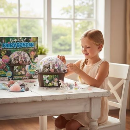 Toys by Nature Fanciful Fairy Biosphere Terrarium Starter Kit, Complete Supplies Included to Create Your Own Enchanting Garden and Indoor Plants! (Fanciful Fairy Garden) - style: Fanciful Fairy Garden