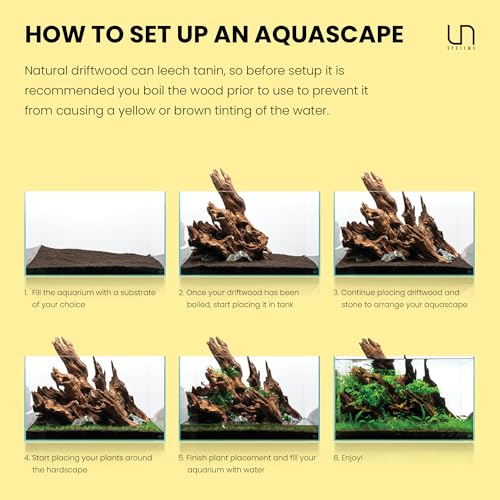 Ultum Nature Systems Driftwood - Malaysian Drift Wood for Fish Tank, Planted Tank, Terriarium, Paludarium - Versatile Natural Driftwood Decor, Events Wood Centerpiece - Malaysian, S 8-12", 3 Pack - size: 8-12" 3-Pack