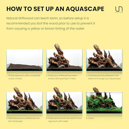 Ultum Nature Systems Driftwood - Malaysian Drift Wood for Fish Tank, Planted Tank, Terriarium, Paludarium - Versatile Natural Driftwood Decor, Events Wood Centerpiece - Malaysian, S 8-12", 3 Pack - size: 8-12" 3-Pack
