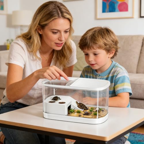 Reptile Tank Reptile Habitat Enclosure | Gecko Terrarium Tank for Spider Chameleon Tarantula Bearded Dragon Frog Snack Gecko Tortoise - color: White