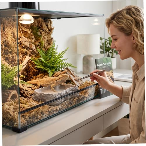 Reptile Water Dish 600ml Tortoise Food Bowl - Natural Rock Texture Reptile Bowl, White, 8.9" X 6.50" X 1.77", Snake Water - color: White
