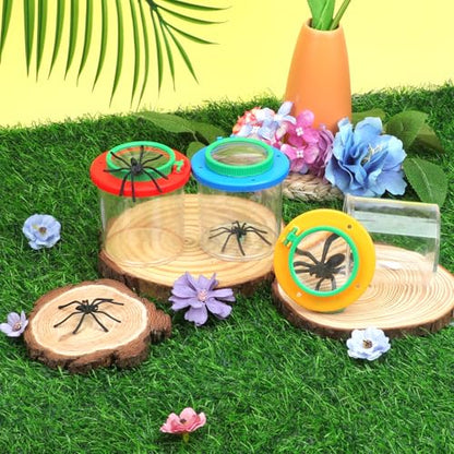 Coopay 3 Pcs Insect Bug Viewer for Kids - Bug Jars, Critter Insect Cage, Bug Container, Bug Catcher, Magnifying Insect Box for Children, Kids Science Nature Exploration Collecting Kit - style: 3 Pack Set