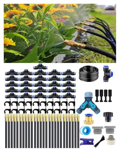 360° Adjustable Drip Irrigation Sprinkler Kit – Garden Watering System | 12mm High-Flow Mainline Tubing,Easy Installation, Automatic Garden Mister- Watering for Lawn,Plants,flower bed,greenhouse - size: 100 FT