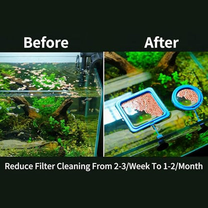 Betta Fish Feeding Ring: 2-Pack Floating Food Holder | with Suction Cup - Prevents Food from Entering The Filter - Aquarium Accessories for Betta Goldfish Guppy Turtle