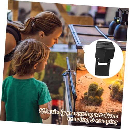 Sosoport 6pcs Reptile Feeding Box Latch Plastic Escape Prevention Buckles for Glass Turtle Tanks and Tropical Ecological Terrariums Easy Installation and Secure Locking
