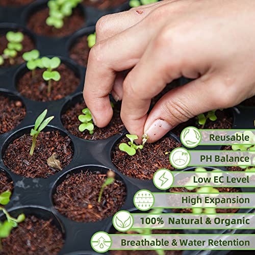 Coco Coir Brick for Plants, 4 Packs 100% Natural Organic Compressed Coconut Coir Fiber with Low EC & PH Balance, High Nutrition Coconut Soil Coco Fiber for Planting, Herbs - color: 4pack