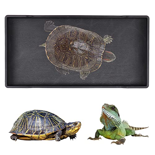 Reptile Food Water Bowl Plate Dish for Tortoise Crawl Pet Drinking and Eating Hallow Water Dish for Reptiles (Size1-S) - size: Size1-S