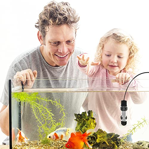 hygger Small Aquarium Betta Heater, Submersible Fish Tank Heater 10W/25W/50W/100W with LED Digital Display, Suitable for Marine Saltwater and Freshwater up to 5/10/16/26 Gallon - size: 100W