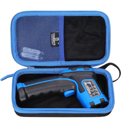 Tourmate Hard Case for KIZEN/Etekcity/Soonkoda/ThermoPro Infrared Thermometer Gun,Laser Surface Temp Reader Travel Box (Laser Pro LP300 Case Only) - color: Black & Blue