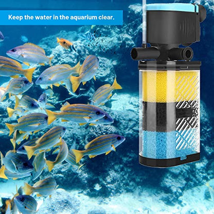 8 Pack Replacement Filter Sponges Compatible with Kulife Aquarium Filters, 2 Coarse Sponge, 4 Carbonized Sponge, 2 Fine Sponge