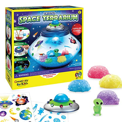 Creativity for Kids Crystal Space Terrarium Kit - Crystal Growing Kit for Kids - DIY STEM Science Kit for Boys and Girls (Ages 6+) - style: Space Terrarium