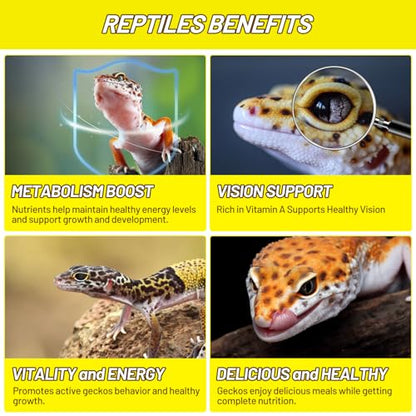 Crested Gecko Food, Silkworm Paste Reptile Food Made with Fresh Insects Gecko Food Complete Diet 2.82oz