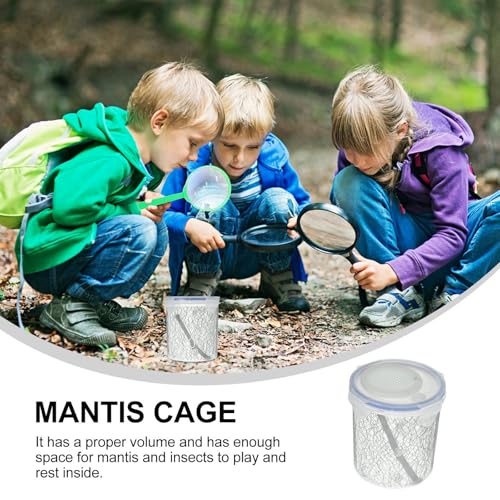 Plastic Reptile Feeding Box with Ventilation Holes, Easy to Mantis Breeder Cage for Small Crawling, Pet Supply Terrarium Container