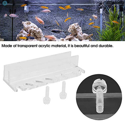 Acrylic Fish Tank Tweezer Organizer Storage Bracket Holder Transparent Durable Multi Tool Mount For Aquarium Cleaning Tools Scissors Tweezers Scrapers Clear Plastic 14.2x5.2cm