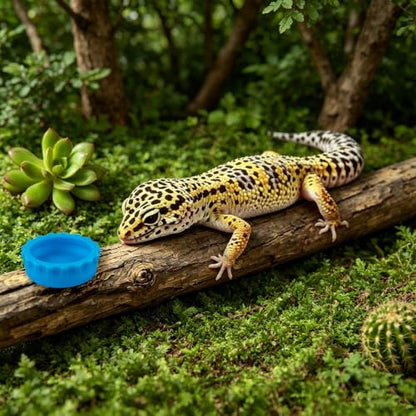 36PCS Gecko Feeding Cups with 3 Scoops, Reptile Food Feeding Cups | Colorful Food and Water Feeding Dishes Silicone Crested Gecko Cup for Lizards, Tortoise and Small Pets - color: 36PCS