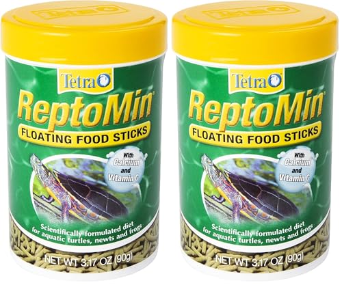 Tetra ReptoMin Floating Food Sticks, Food for Aquatic Turtles, Newts and Frogs, 3.17 oz (Pack of 2) - size: 3.17 Ounce (Pack of 2)
