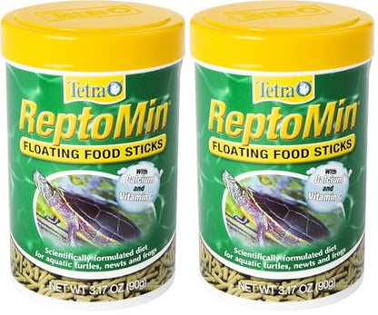 Tetra ReptoMin Floating Food Sticks, Food for Aquatic Turtles, Newts and Frogs, 3.17 oz (Pack of 2) - size: 3.17 Ounce (Pack of 2)