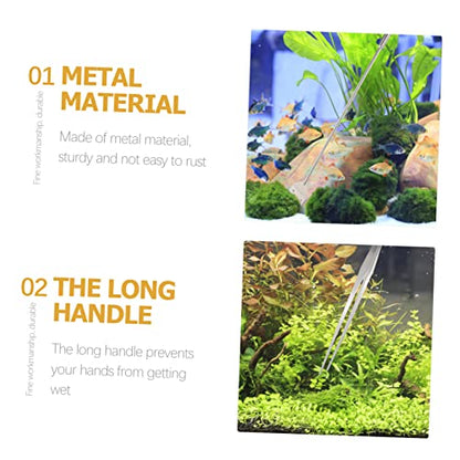 Aquarium Cleaning Kit 3-Piece Set of Fish Tank Maintenance Tools Glass Scraper Scissors and Tweezers for Aquatic Plants and Terrarium Care