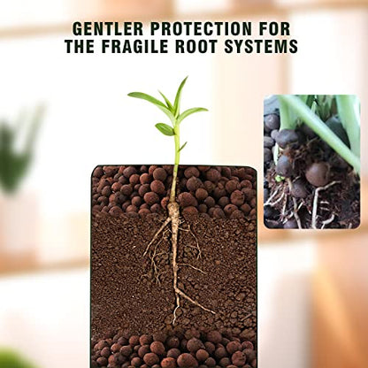 Rurtsva Natural Clay Pebbles 8LBS– 8mm-15mm Expanded Leca Balls for Hydroponics Plants Drainage Grow Media Reusable Soil Amendment for Orchids, Succulents, Aquaponics - size: 8LBS