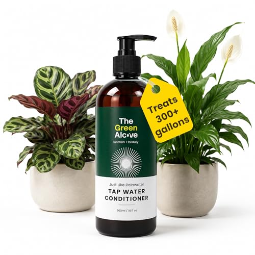 Tap Water Conditioner for Plants by The Green Alcove | Distilled Water Alternative for Senisitive Houseplants | Treats 310 gallons, Remove Chlorine, Chloramines & Heavy Metals, Buffers pH (16 fl oz)
