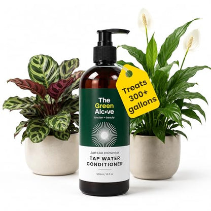 Tap Water Conditioner for Plants by The Green Alcove | Distilled Water Alternative for Senisitive Houseplants | Treats 310 gallons, Remove Chlorine, Chloramines & Heavy Metals, Buffers pH (16 fl oz)