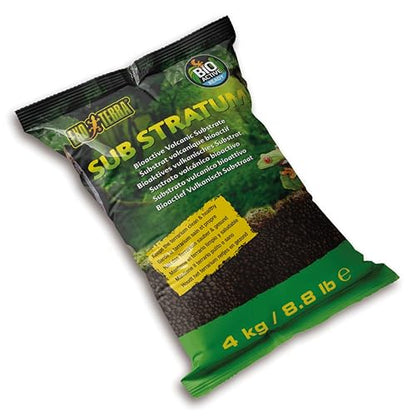 Exo Terra Sub Stratum, Offers Correct Moisture Levels 8.8 lb | Bioactive Volcanic Substrate for Reptile Terrariums, Eliminates Odor - size: 8.8 lb