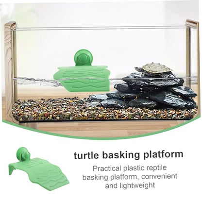 COLLBATH Turtle Basking Platform Cup Resting Terrace for Reptiles for Turtle Tanks and Amphibian Habitats and Easy to Install Tank Decor