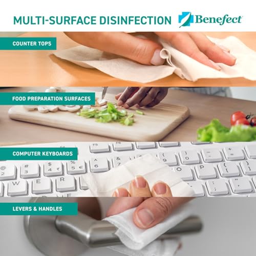 Benefect Botanical Disinfecting Wipes - (170 Wipe Count) Natural, No Residue - Antibacterial Disinfectant, Multi-Surface Cleaning and Sanitizing Wipes - size: 170 Count (Pack of 1)