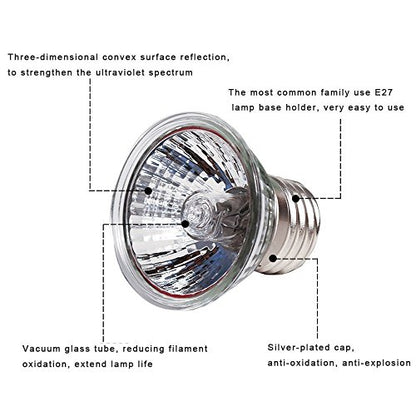 4-Pack 50W Heating Lamp,110V F Heating Lamp Spot Lamp for Turtle Aquarium Aquatic Reptile Lizard Habitat Heat Lighting,4 Pcs
