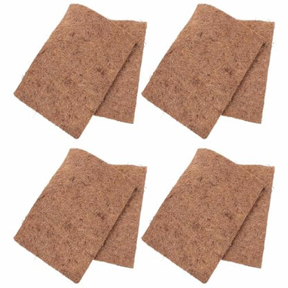 Toddmomy 4pcs Natural Coconut Fiber Reptile Carpet Mats with Soft and Comfortable Texture and Antislip Surface for Snake and Lizard Terrarium Bedding in Home Breeding or Pet Stores
